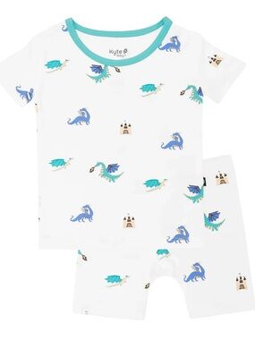 Kyte Baby Toddler Short Sleeve Pajama Set in Dragon Print
